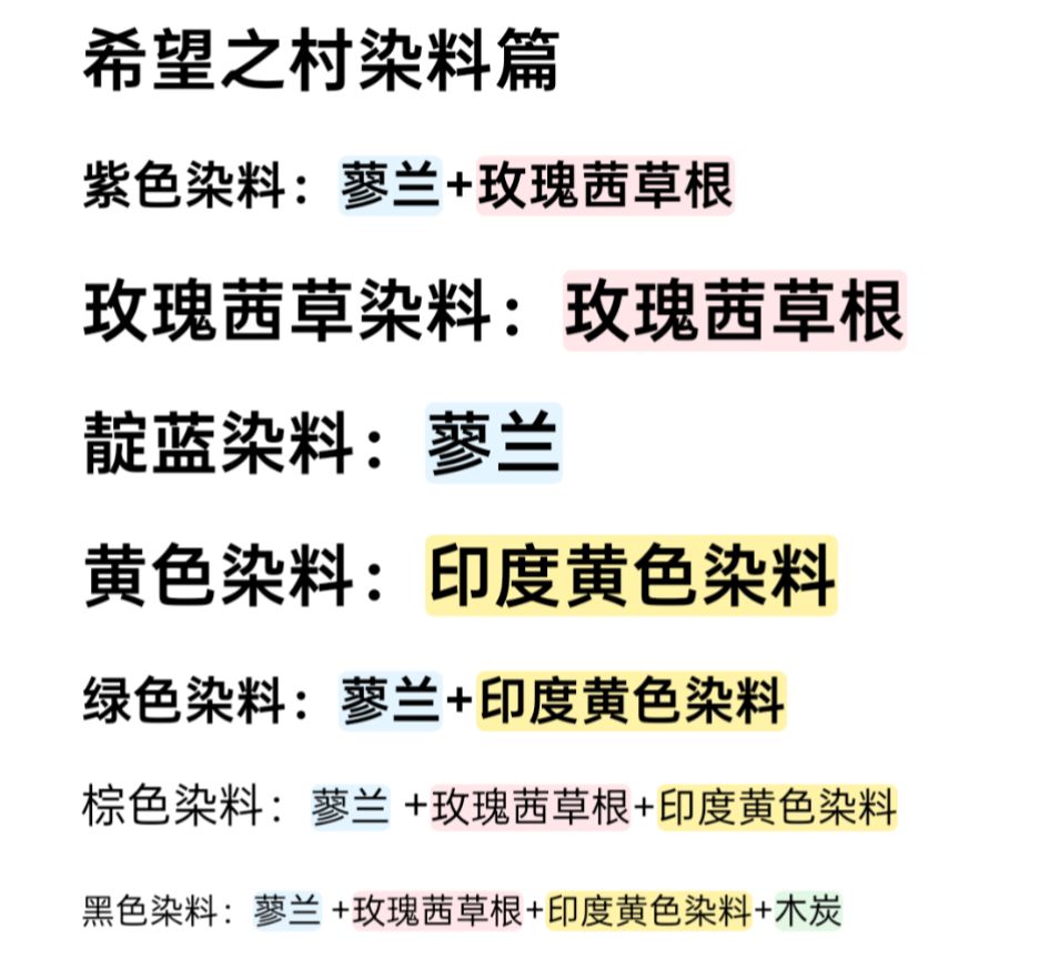 希望之村染料篇 2