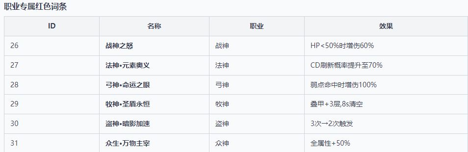 符文红词条大全 3