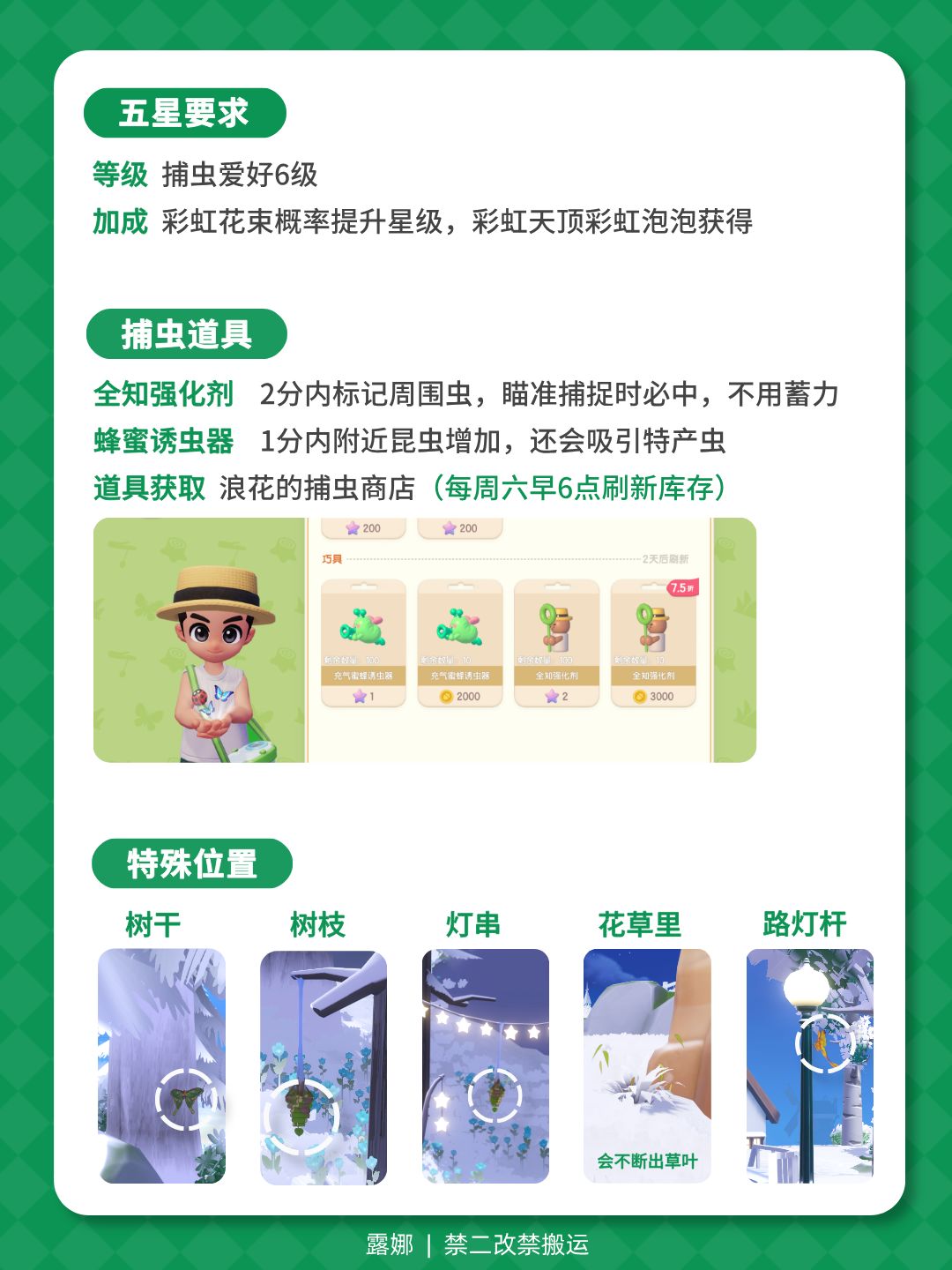 1-14级捕虫图鉴攻略 天气时间地点(全) 2