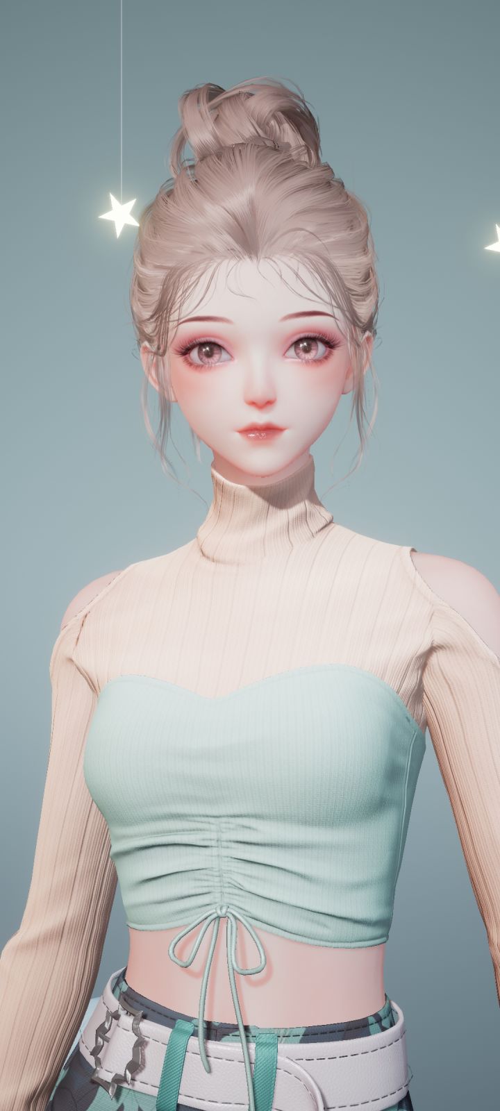 晒女儿捏脸截图