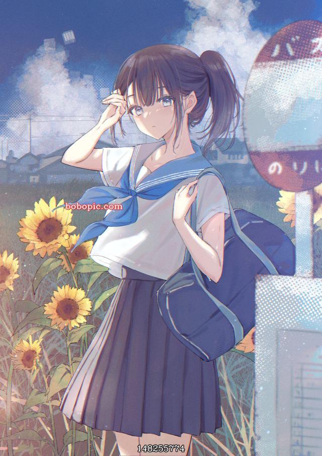 马尾,向日葵,水手服,原创图片 | 高清分辨率 868x1228
2026-08-12 12:42
PID：148255774
本作《ひまわり》是作者@うなぎ団子[UID:4134835]的一张尺寸为868x1228的高清竖屏插画图片，作者为其添加了马尾,向日葵,水手服,原创,女孩等标签，有兴趣还可看站内标签集锦
#pixiv #截图