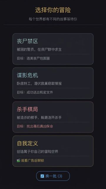 《AI文字冒险》正式上线