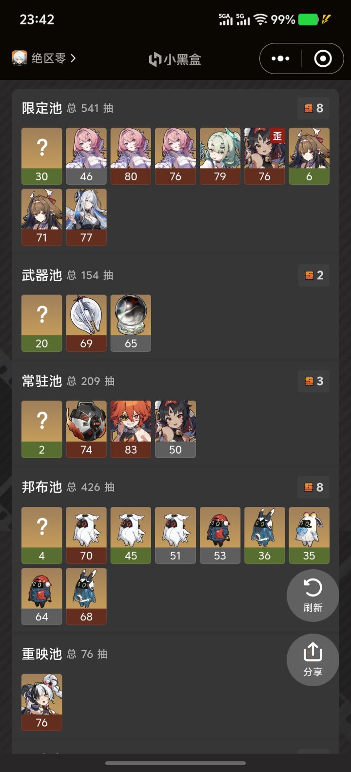 玩了三个月了,求指导以后怎么抽角色和配队截图