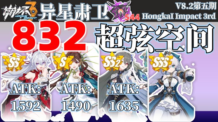 【崩坏3深渊寂灭】ss+3琪ss2+3薇s0+2李sss德寂灭544异星肃卫832截图