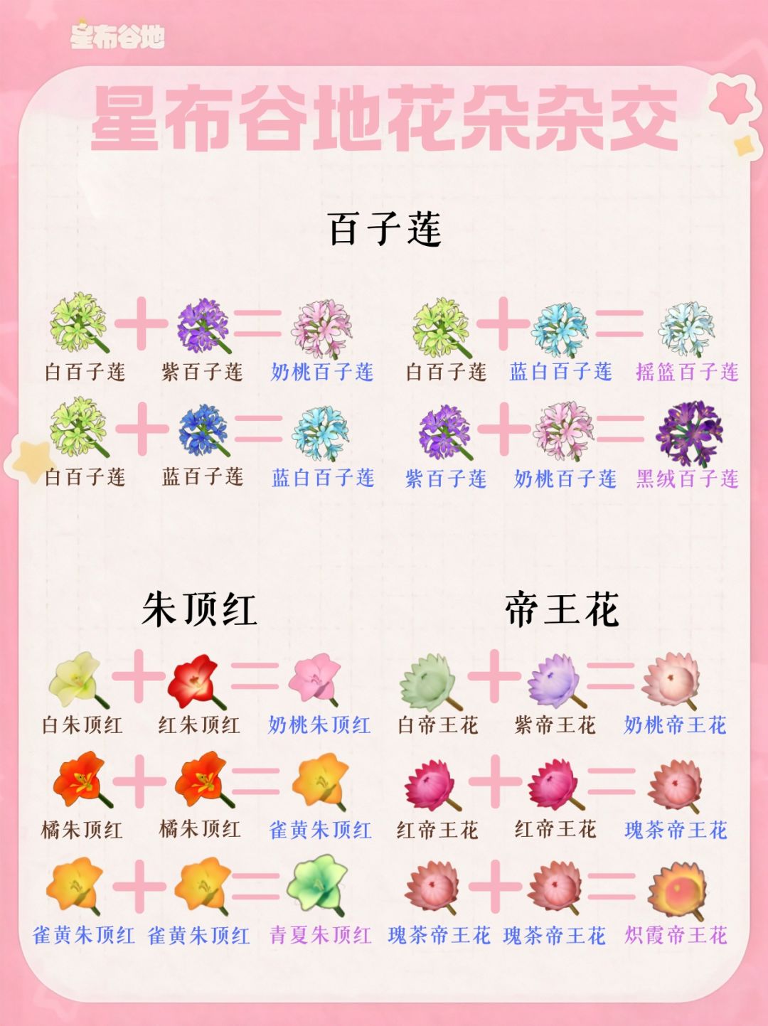 星布谷地花朵杂交合集(星海花+常驻花) 4