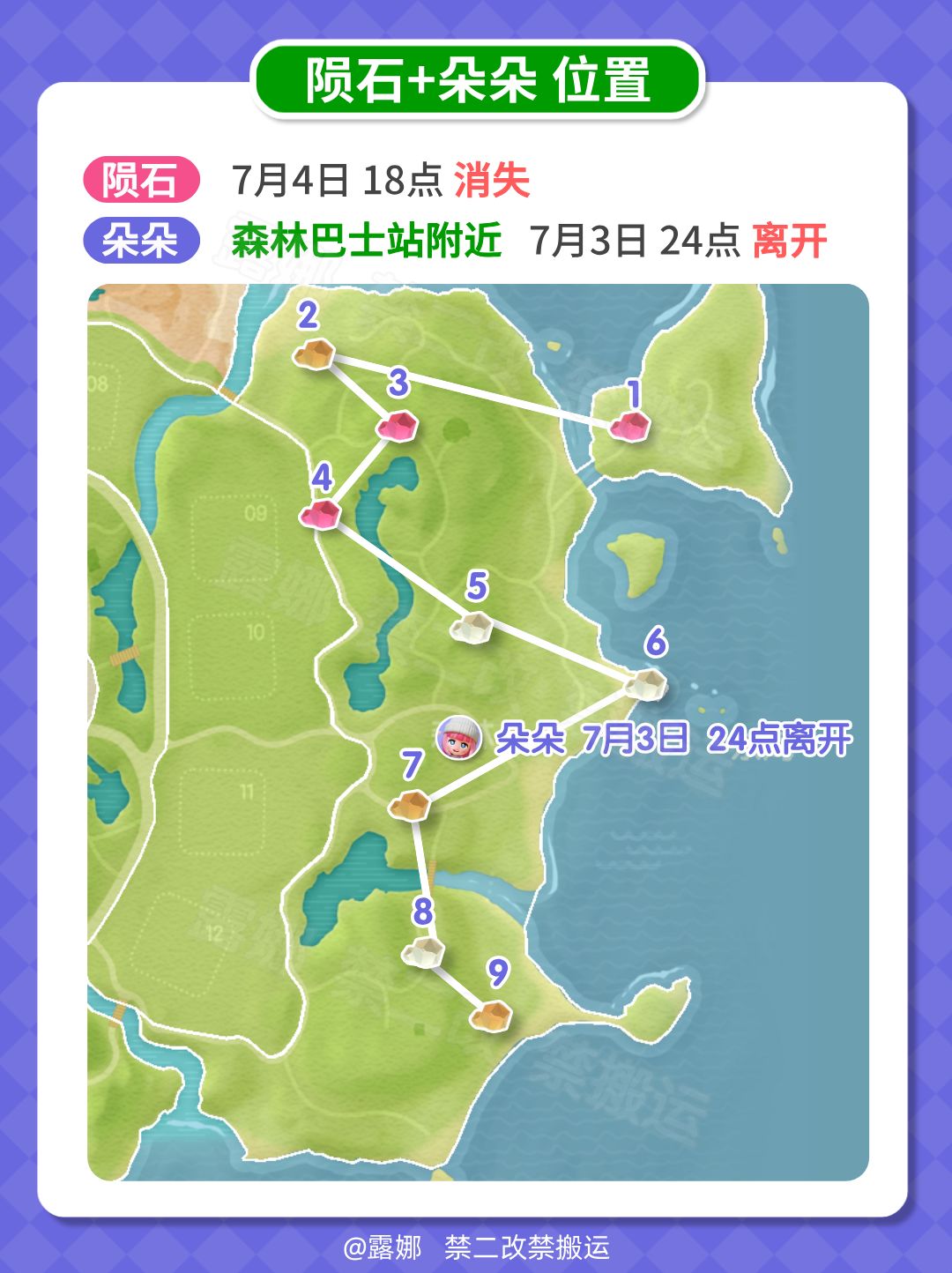7月3日流星雨攻略 9个陨石位置 朵朵位置 2
