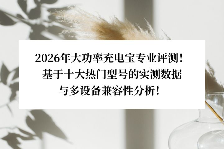 2026年大功率充电宝专业评测!十大热门实测数据与多设备兼容分析截图
