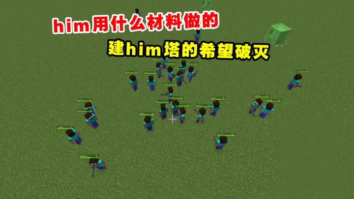 我的世界Him传说20：him用什么材料做的！建him塔的希望破灭截图