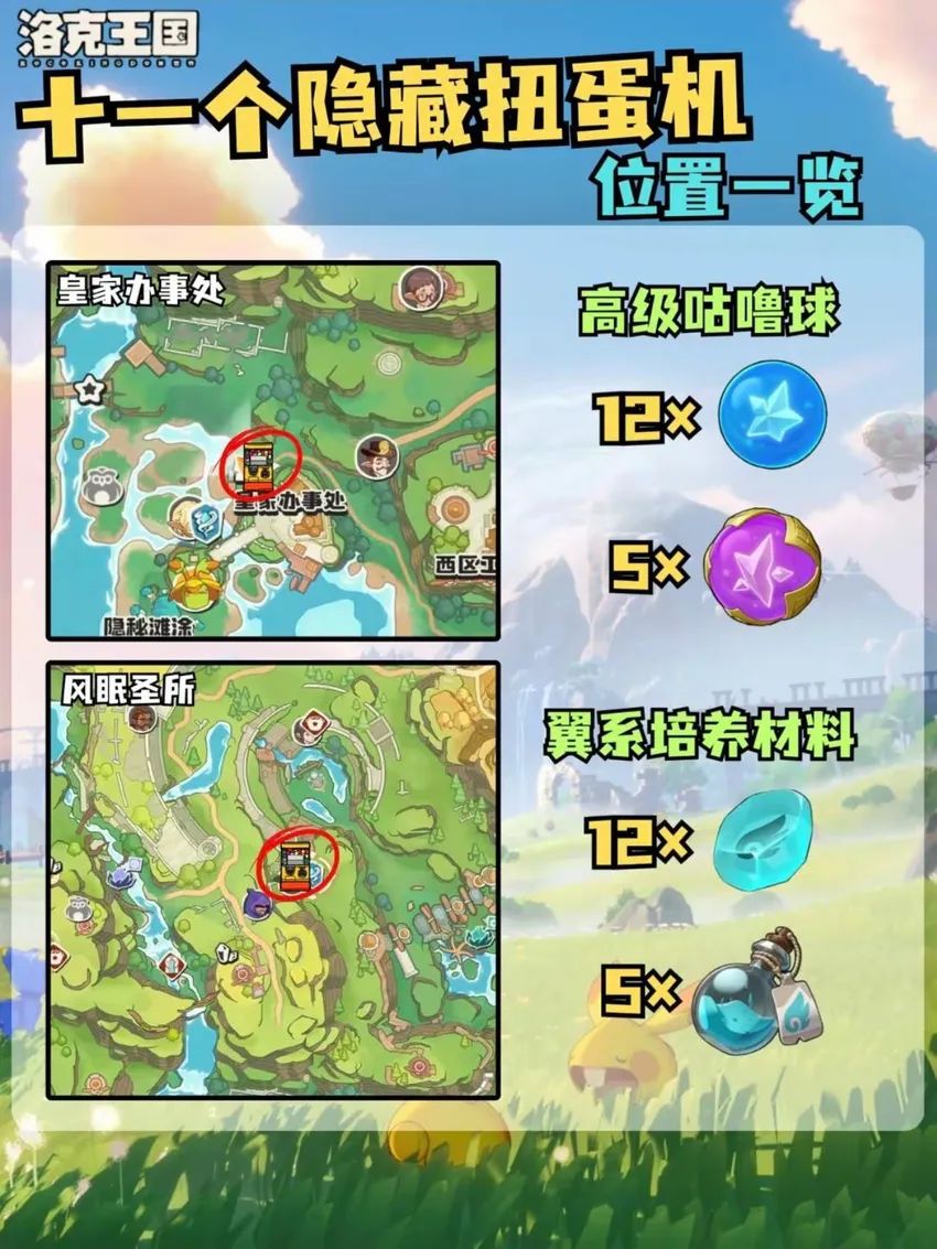 11个扭蛋机位置,奖励,坑人贴太多了 3