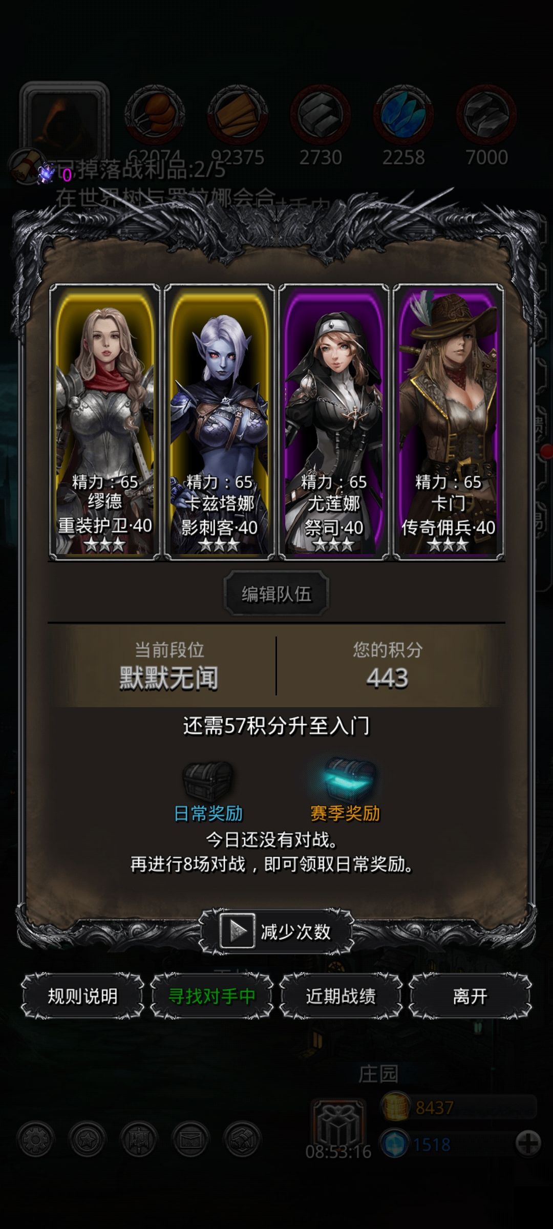 初始分是443vn? 1