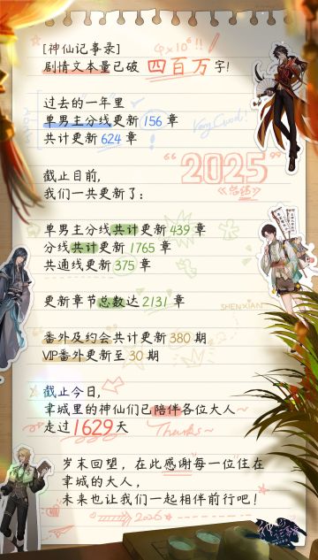 【神仙记事录】2025年终总结