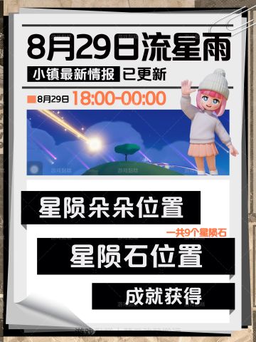 心动小镇｜8月29日星陨石位置【9个】