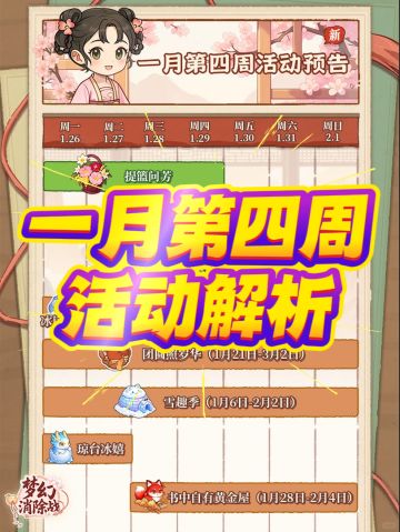 一月第四周活动解析