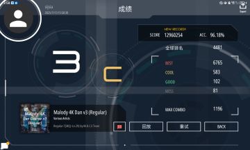 萌新飞升！7dan96.18 pass！