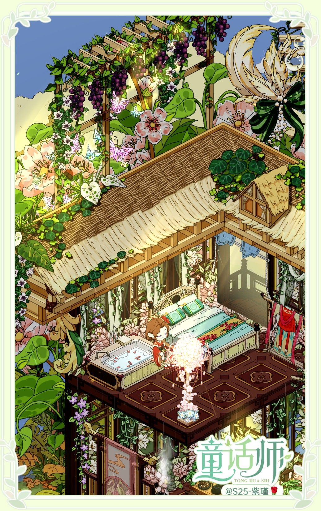 住进被花海包裹的森林小屋🌿童话师家园 2