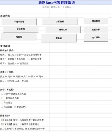 一个战队boss伤害计算系统（评论区见）
