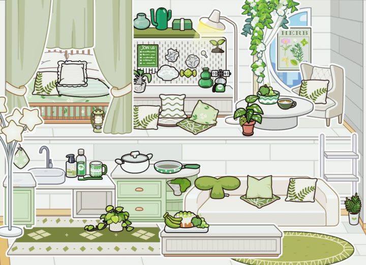 migaの绿色系卧室装修截图