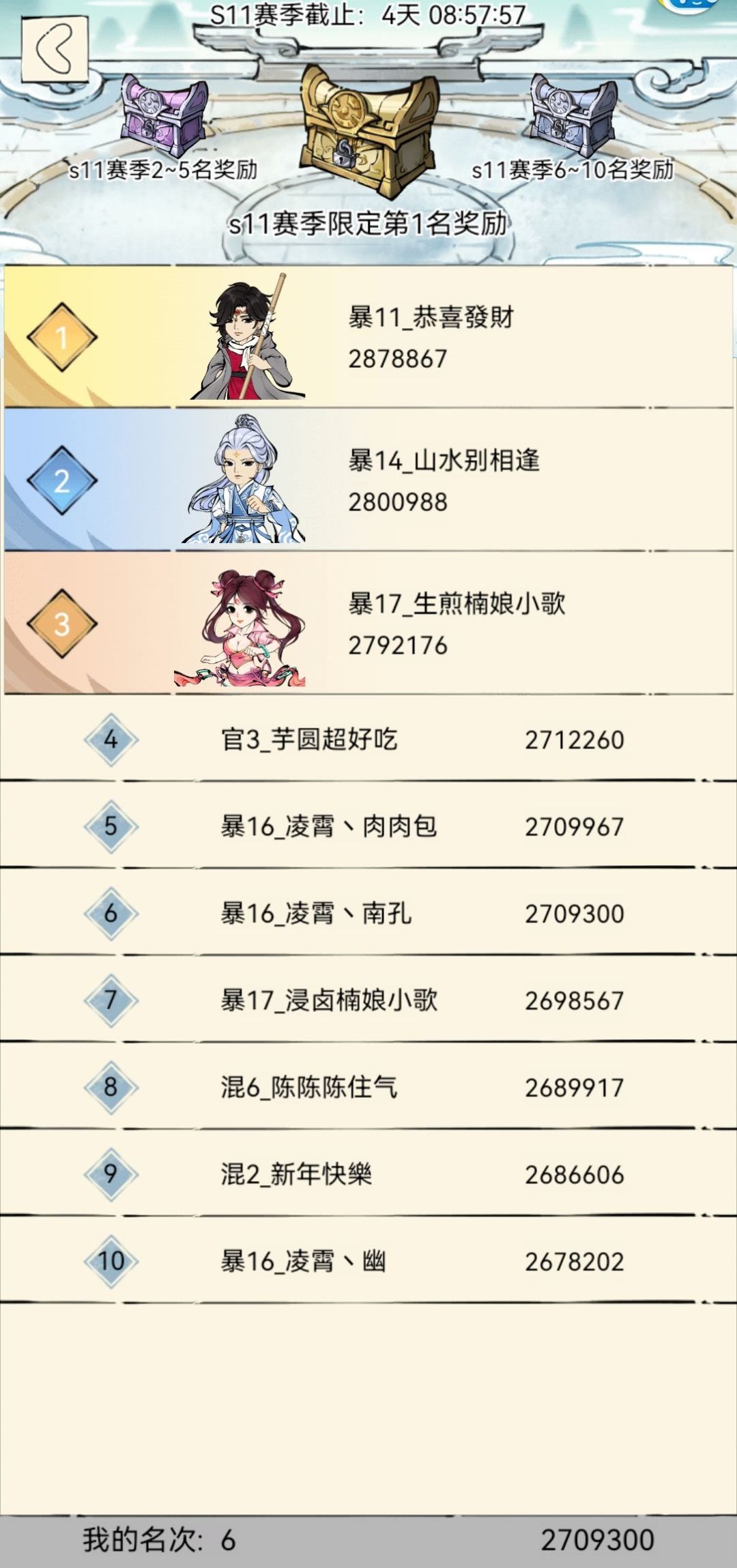 两个号都上榜了 1