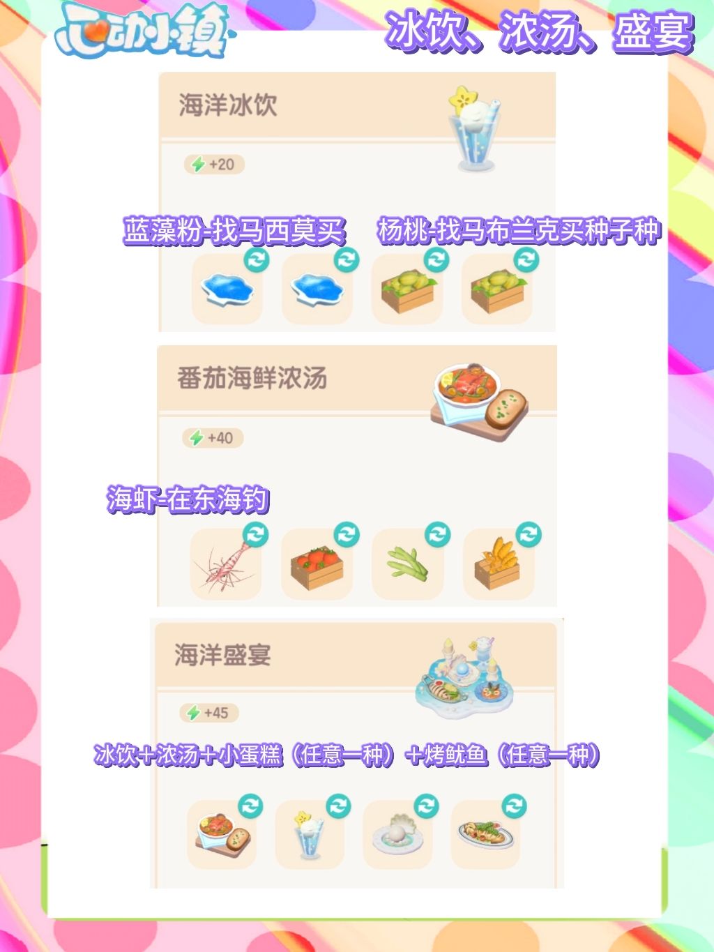 心动小镇🥳寻鲸季隐藏食谱攻略！ 2