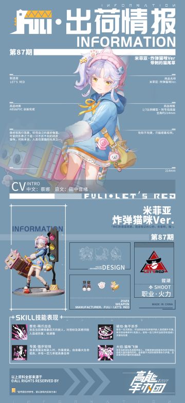 开始了喵！猩潮火力“米菲亚·炸弹猫咪 Ver.”出荷情报公开【内含礼包码】