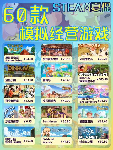 种田刻在基因里🌾60款模拟经营游戏推荐