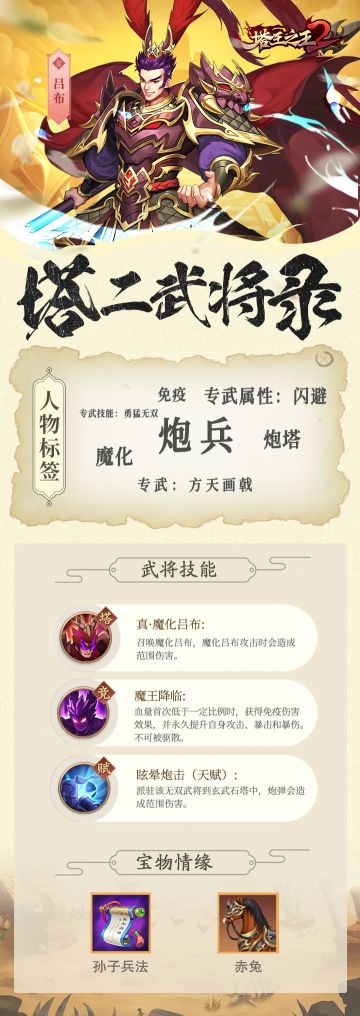 【主公必看】| 塔二武将录-炮兵-吕布