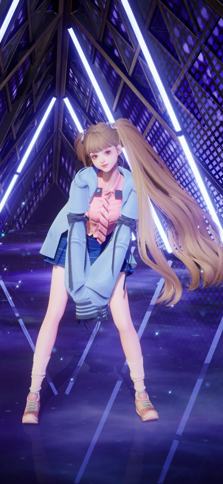 秋冬穿搭|蓝粉少女截图