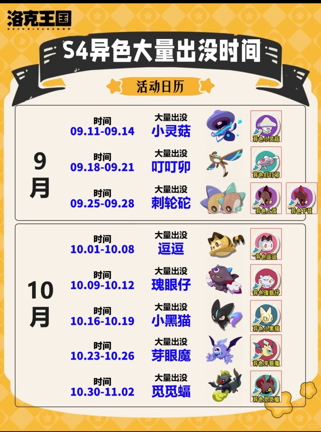 S4赛季速刷异色时间表!抓异色效率直接拉满 1