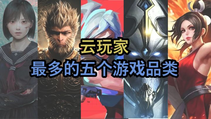 云玩家最多的五个游戏品类截图