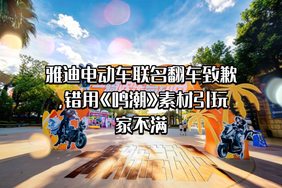 雅迪电动车联名翻车致歉错用鸣潮素材引不满 1