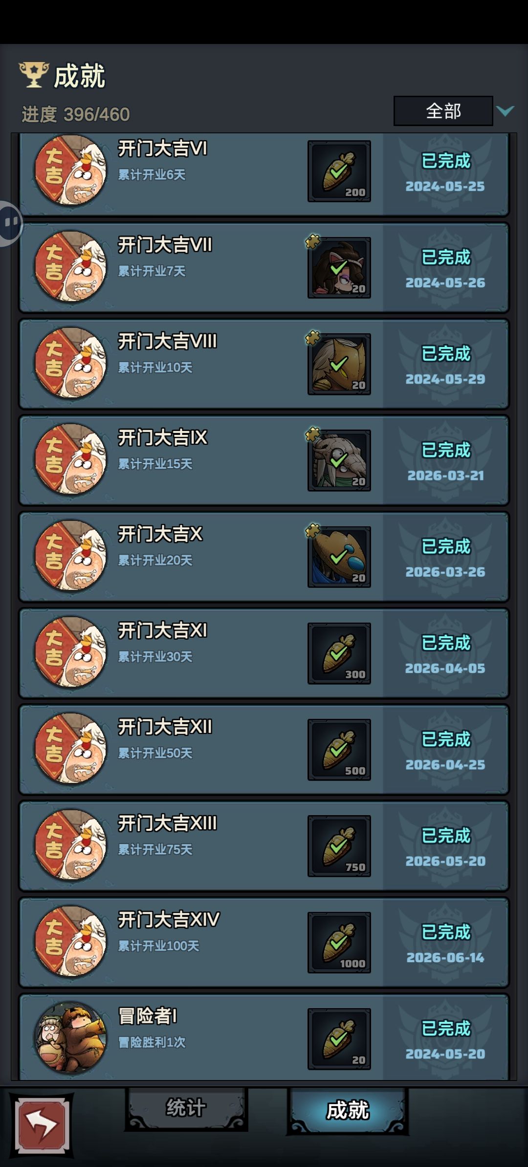 一个差不多100多天的萌新基本毕业养老截图