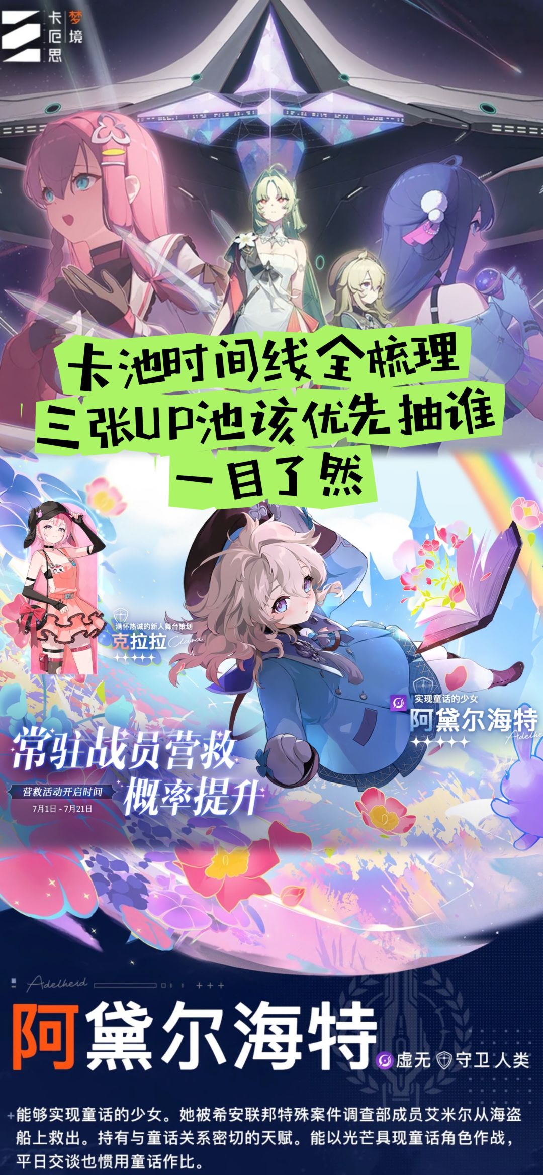 卡池全梳理,三张UP池该优先抽谁一目了然! 1