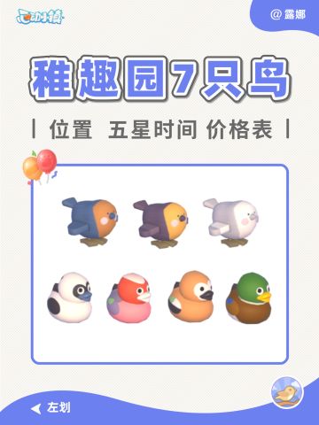心动小镇 稚趣园 限定7只玩具鸟位置 攻略