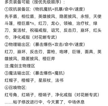 攻略太陈旧找不到？装备精华看这一篇就够了