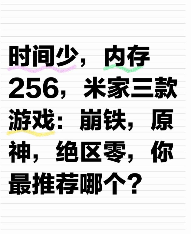 米家三款游戏：崩铁，原神，绝区零，你最推荐哪截图