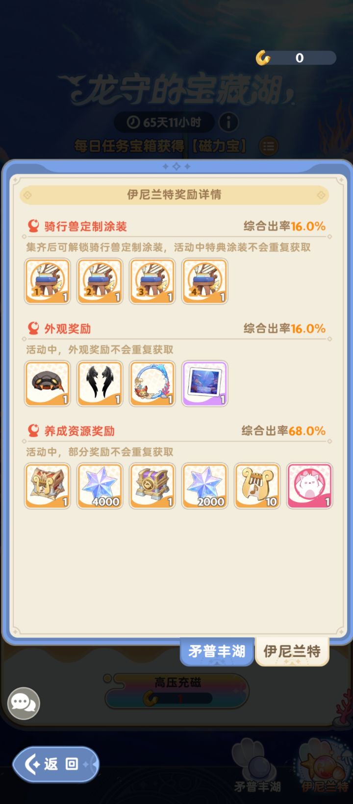 宝藏湖非酋记录贴截图