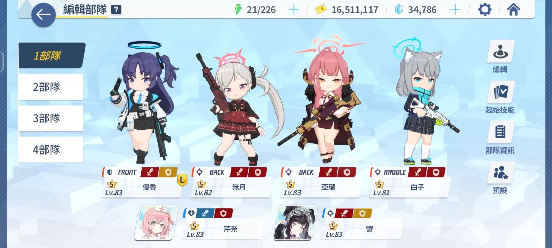 国际服老东西的日常队伍搭配 1