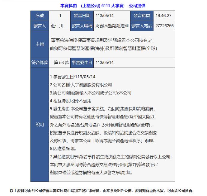 仙剑奇侠传与轩辕剑版权将被出售 3
