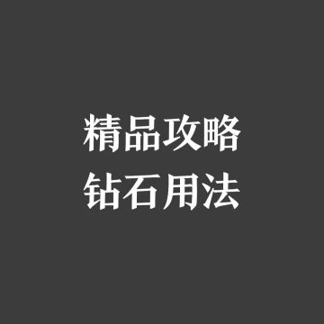【超详细保姆级攻略之钻石用法】