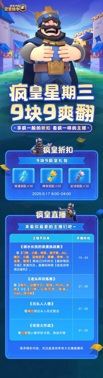 明天！应该不会有人错过“疯皇星期三”吧！