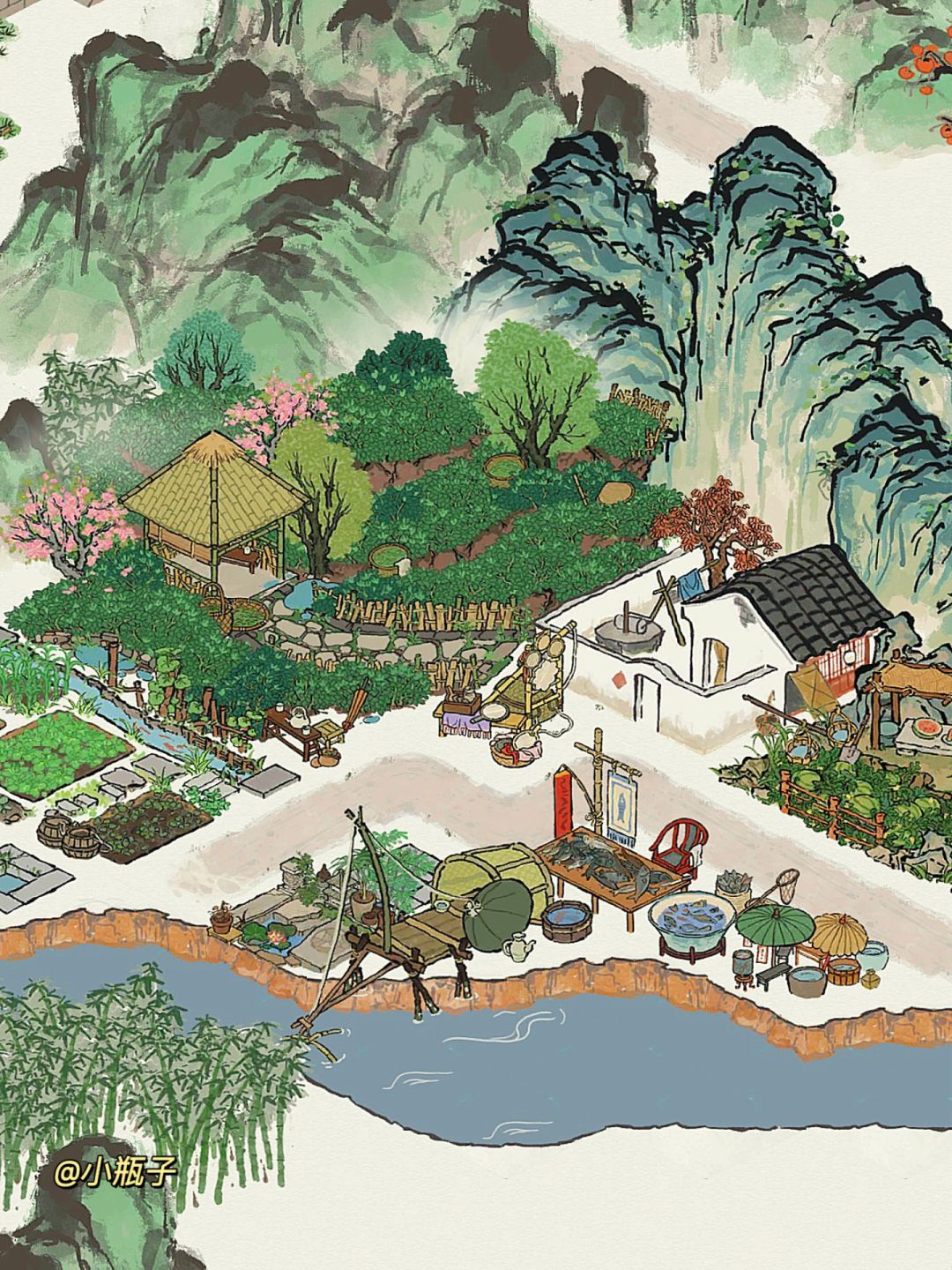 江南百景图|卖鱼种田小屋 2
