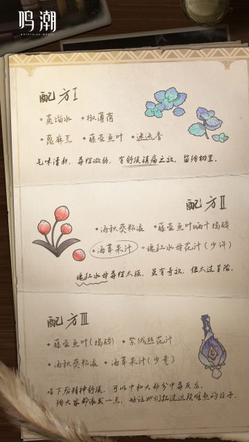 ✦一张陈旧的药剂配方✦