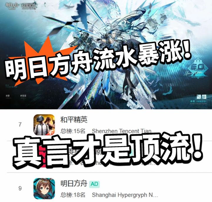 方舟:真言才是顶流!流水大涨!截图