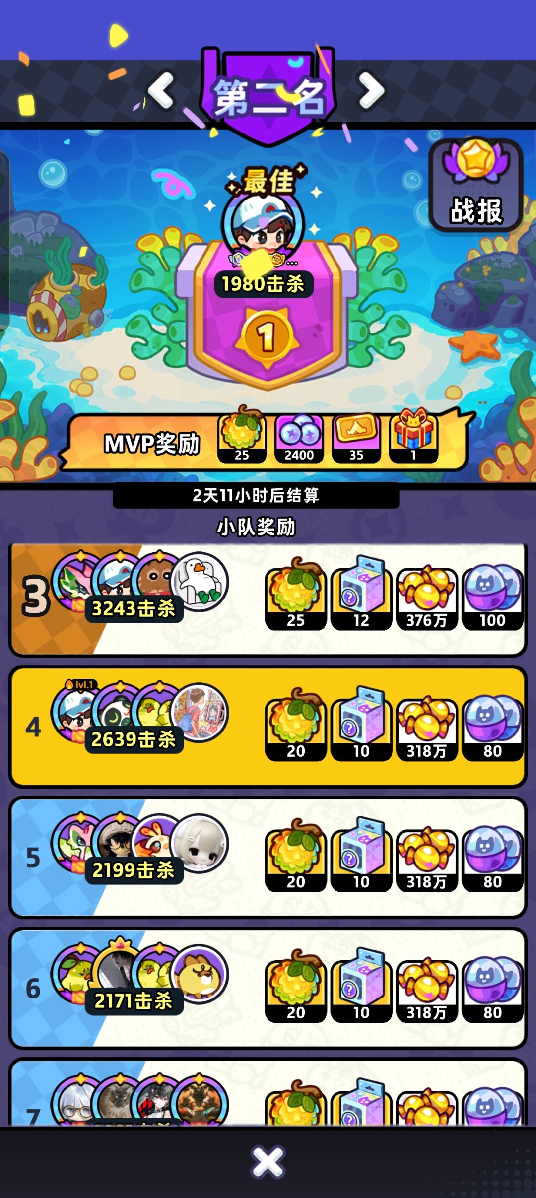 夺金总排名奖励 1