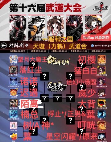 第十六届（一服）天璇武道会16强运动员表（回复参与勾玉抽奖）[已开奖]