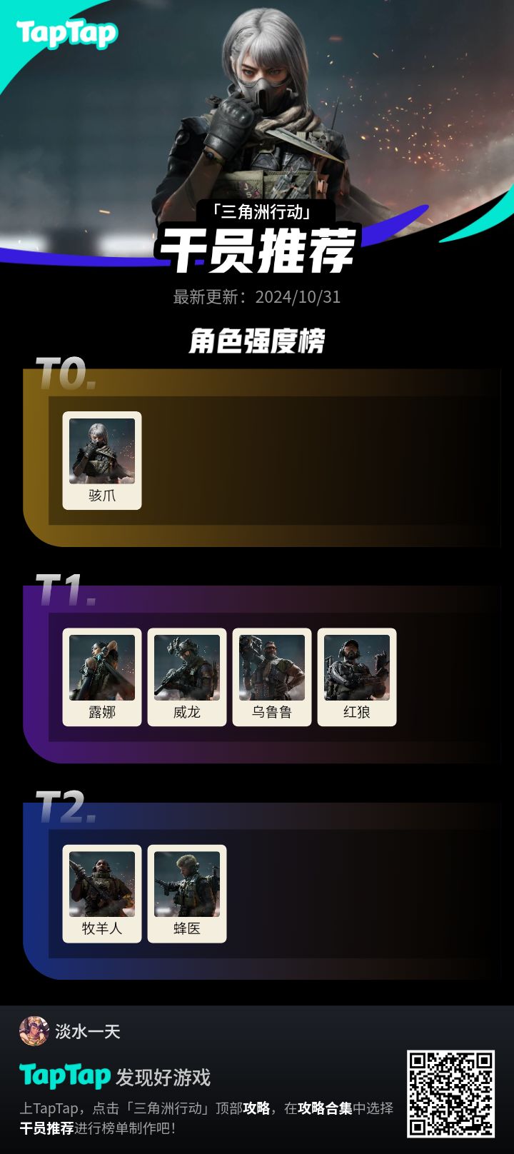 #三角洲行动干员推荐截图