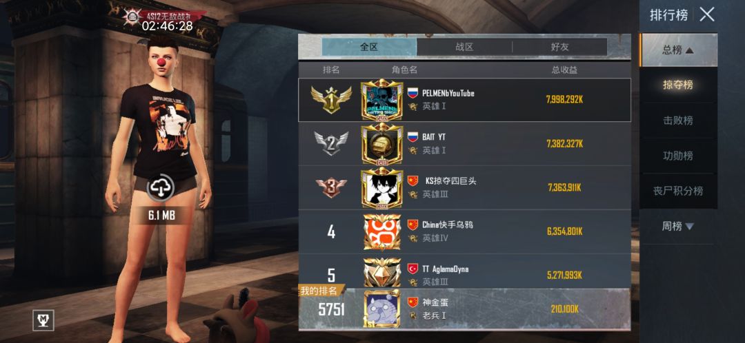 666上掠夺榜了 2