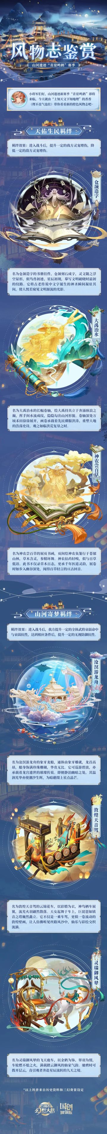 风物志鉴赏｜山河遗迹“青崖鸣鹤”赛季橙色风物志抢先看！