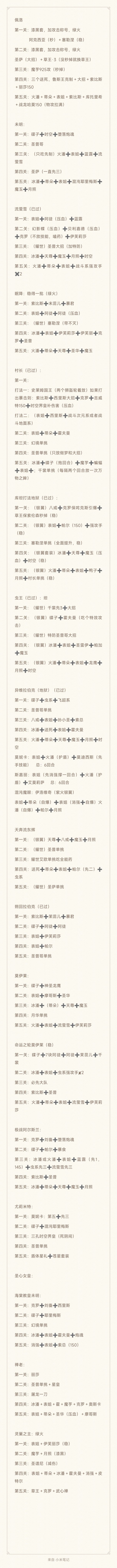 个人的一些因子地狱难度打法总结截图