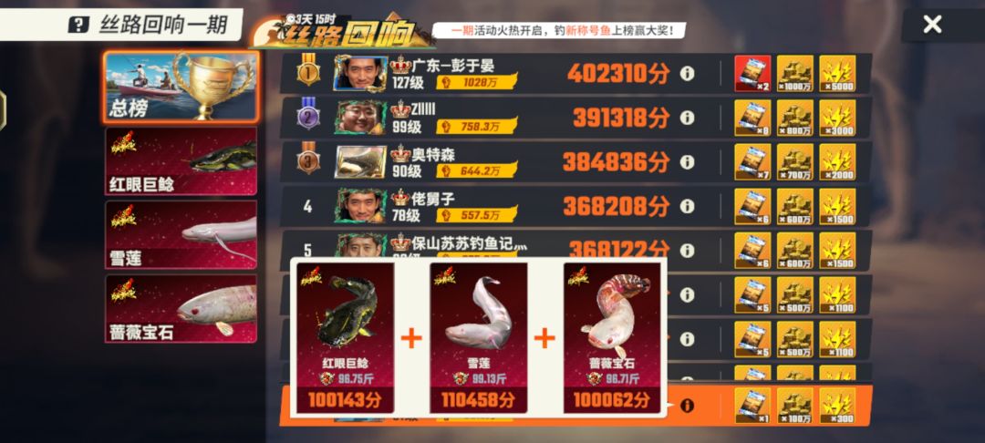 明明红眼巨鲶比蔷薇宝石分高为什么它不计入 3
